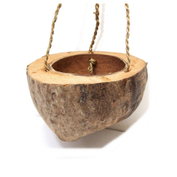 Lampion z Kokosa, Kwietnik, dekoracja wisząca, Hand Made